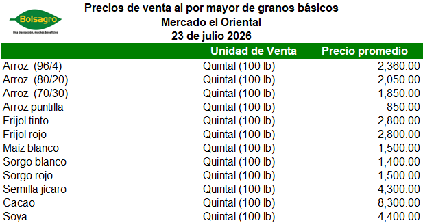 MAYORISTA 23 DE JULIO 2026
